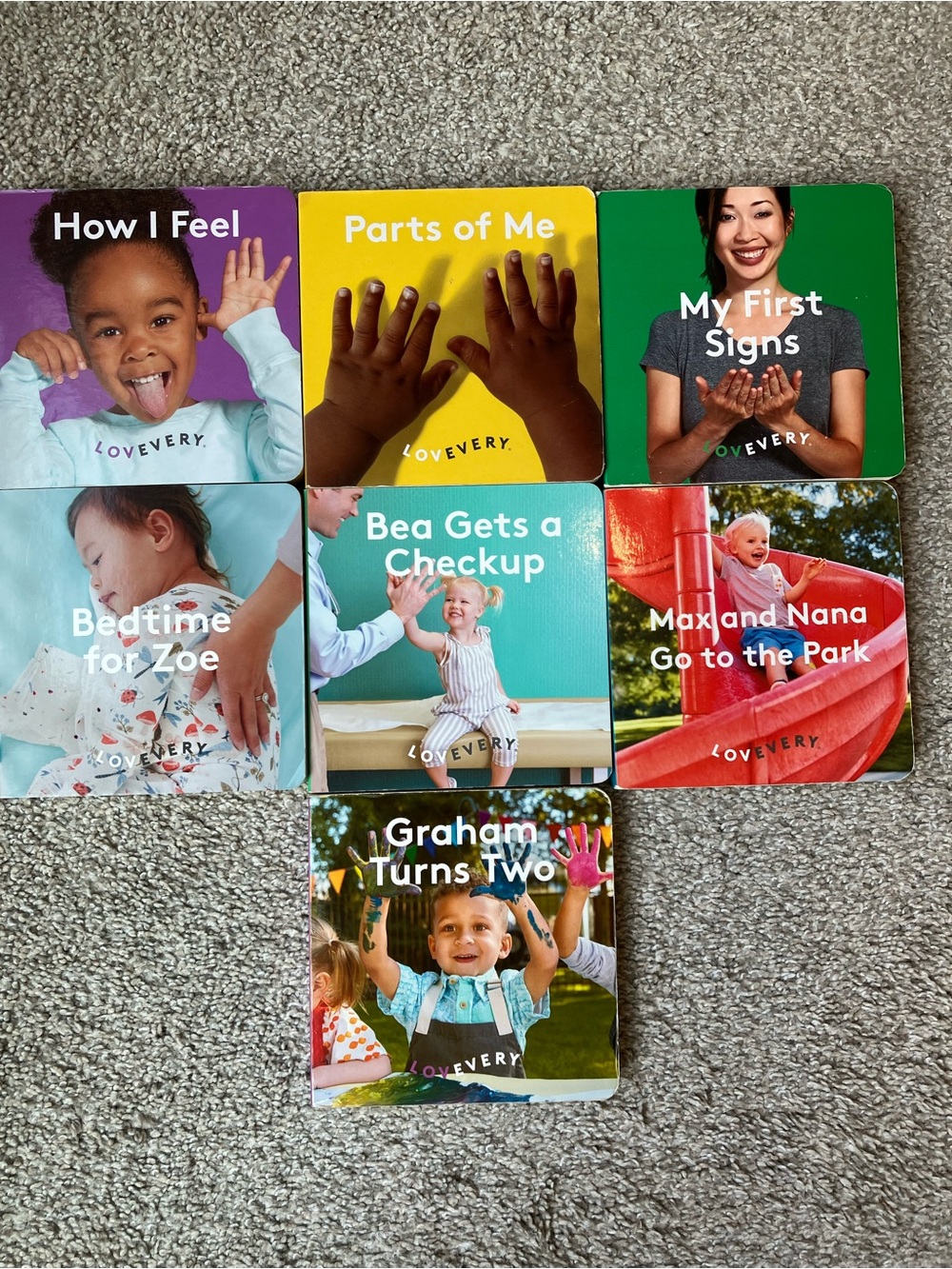 Lovevery Board Book Set of 7- Colorful Kids Story Collection
